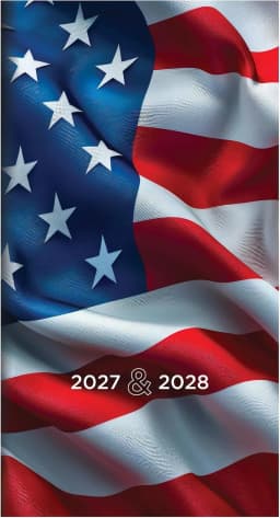 TF Publishing 2027-2028 Flag Small Monthly Pocket Planner - Thumbnail 1