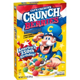 Cap'n Crunch, Crunch Berries, Kid's Cereal, 11.7 oz Packaged Breakfast Cereal Box - Thumbnail 1