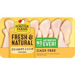 Foster Farms Fresh & Natural Cage Free Drumsticks Value pack, 4.25-4.75 lb - Thumbnail 1