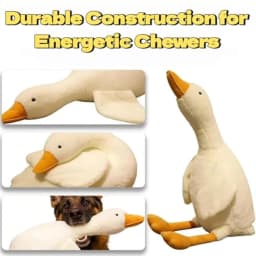 Big Duck Plushies Doll, Large Plush White Duck Dog Toy, Realistic Goose Design Dolls Suitable for Dogs Chew and Play Best Pet(19.7inch) - Thumbnail 9