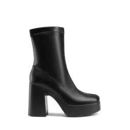 DREAM PAIRS Women's Platform Gogo Ankle Boots High Chunky Block Heel Square Toe Booties Shoes - Thumbnail 4