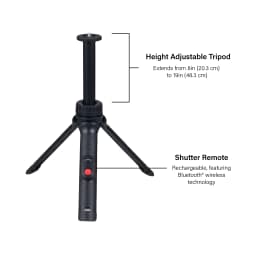 onn LED RGB Ring Light with Tripod Stand, Adjustable Height, Phone Holder & Bluetooth Remote for Selfies, TikTok, YouTube, Zoom, and Makeup - Thumbnail 5