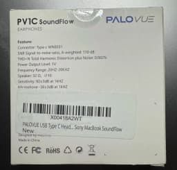RHEA- Palovue Pv1C Soundflow Earphones Type C New - Thumbnail 2