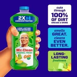 Mr. Clean 2X Concentrated Floor Cleaner, All Purpose Cleaner, Mop Soap, Gain Original, 23 fl oz - Thumbnail 2