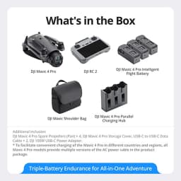 DJI Mavic 4 Pro Triple Camera Flagship Drone Fly More Combo (w/ DJI RC 2), 100MP 4/3 CMOS Hasselblad Camera With 6K/60fps HDR Video, 0.1-Lux - Thumbnail 2