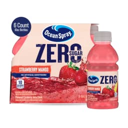 (4 pack) Ocean Spray ZERO Sugar Strawberry Mango Juice Drink, 10 Fl Oz Bottle, 6 count - Thumbnail 2