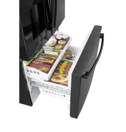 Ge Gfe26j 36" Wide 25.6 Cu. Ft. Energy Star Rated French Door Refrigerator - Black - Thumbnail 5