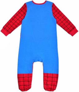 Marvel Spiderman Bodysuit and Hat, Footed Jumpsuit, Baby Clothes Sleepwear Set - Thumbnail 4