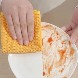 Vxdvou Fine Fiber Microfiber Cleaning Cloth, Absorbent Dishwashing Towel for Glass & Kitchen Cleaning, Soft and Durable Scrubbing Pad, Multi-Purpose - Thumbnail 4