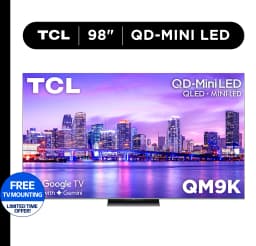 TCL 98" Class QM9K Series QD-Mini LED QLED 4K UHD Smart Google TV with Gemini (NEW 2025) - 144Hz, Local Dimming - Thumbnail 1
