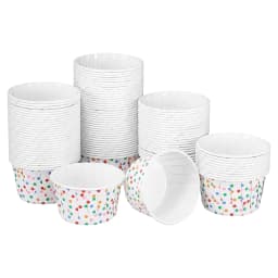 Greenadscape Paper Treat Cups Multi Color For Ice Cream Shops Large Events 100Pcs 2.55X2.55X1.38in - Thumbnail 3