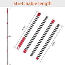 Rolarhola Spin Mop Replacement Set for O-Ceda EasyWring 1-Tank System, Includes 2 Mop Head Replacement, 1 Mop Handle (30-58in Adjustable 4-Section - Thumbnail 8