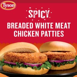 Tyson White Meat Spicy Breaded Chicken Patties, 23 oz (Frozen, Fully Cooked) - Thumbnail 7