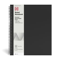 Staples TRU RED Large Soft Cover Ruled Notebook Black 3/Pack TR54984VS - Thumbnail 1
