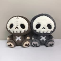 20cm Gothic Skull Sloth Plush Ornament, Spooky Halloween Skeleton Stuffed Decor Doll, Soft Fluffy Character Toy For Halloween Indoor Scene Layout - Thumbnail 6