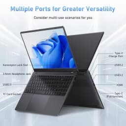 KINOBUC 14" FHD Laptop, Intel 6500Y, 8GB RAM, 256GB SSD, Windows 11, WiFi 5, Bluetooth 5.0, Office Ready - Thumbnail 5