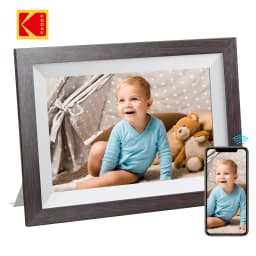 Kodak 10-inch WIFI Digital Picture Frame, Solid Wood Tone Frame, Gift for Loved One - Chocolate - Thumbnail 1