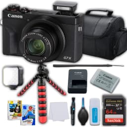 Canon PowerShot G7 X Mark III Digital Camera (Black) + SanDisk Extreme Pro 64GB Memory Card + Camera Case + Spider Tripod + More (International - Thumbnail 1