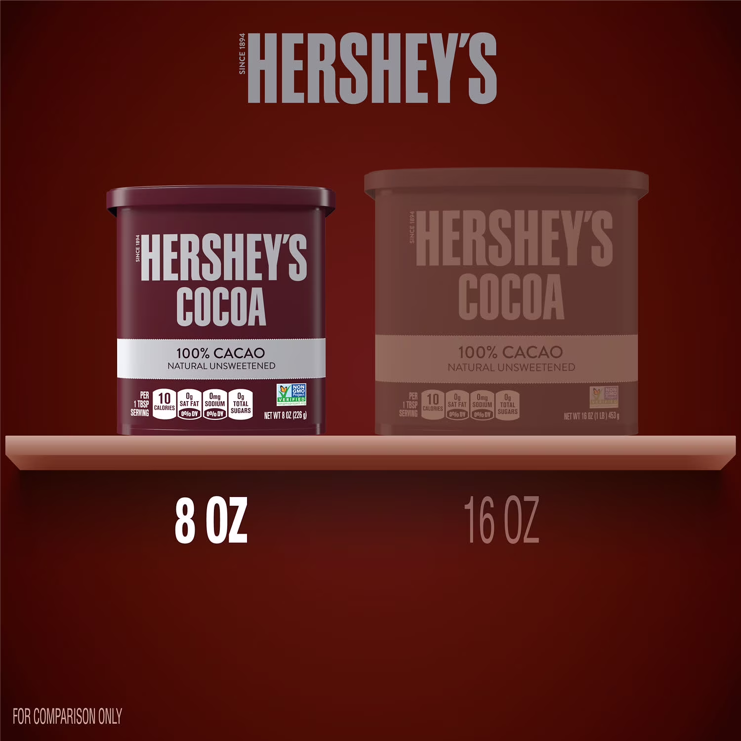 Hershey's Natural Unsweetened Cocoa Powder, Can 8 oz - Thumbnail 6