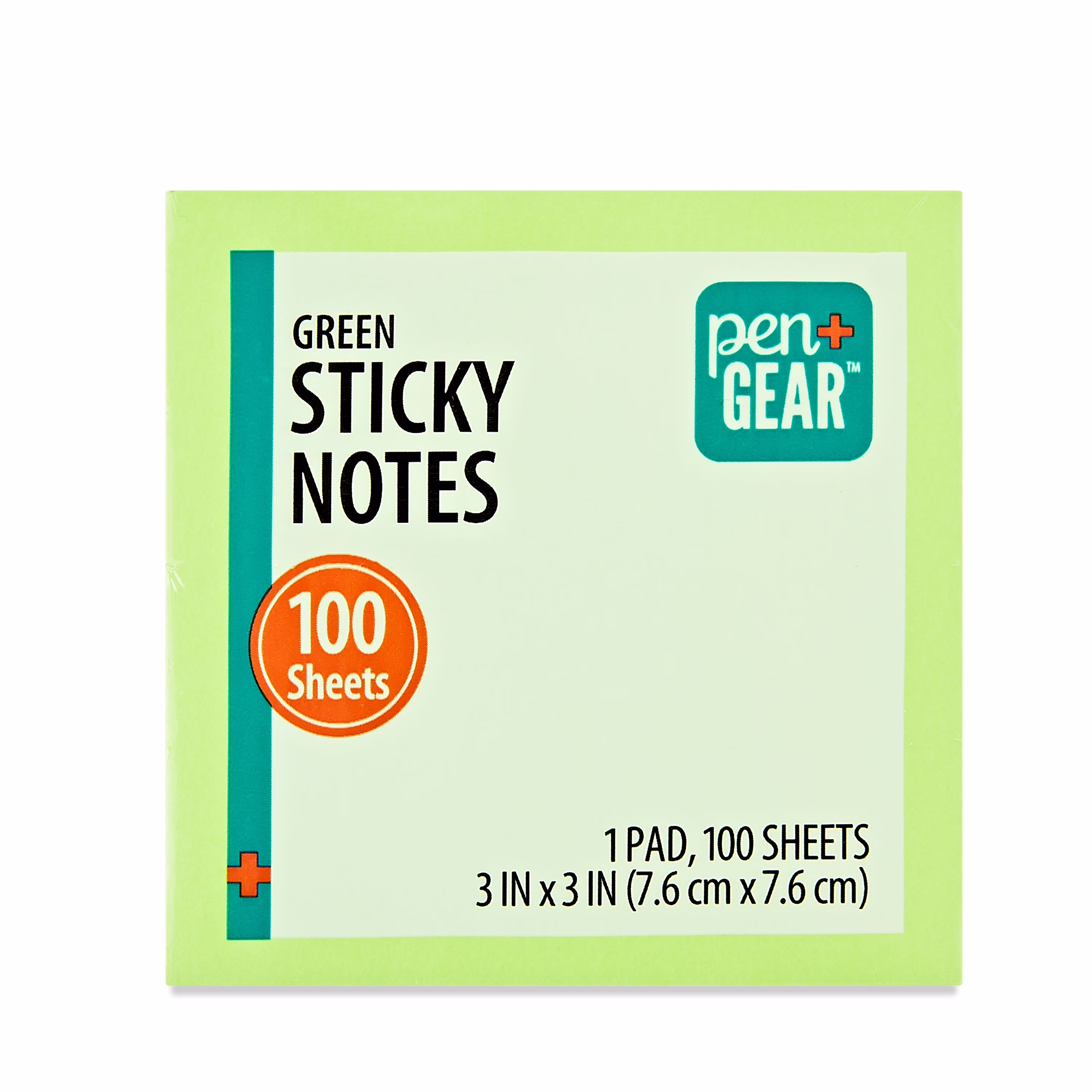 (8 pack) Pen+Gear Neon Green Sticky Notes Repositionable Adhesive, 3" x 3", 100 Sheets, 1 Pad, Green - Thumbnail 2
