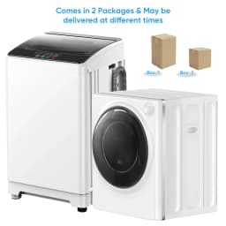 TABU Washer and Dryer Set, 17.6LBS Full Automatic Washing Machine &2.6Cu.ft Portable Dryer Combo (White) - Thumbnail 1