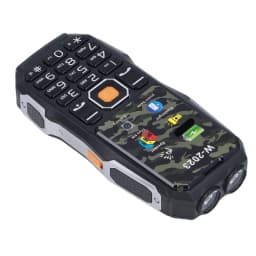 Rugged Seniors Cell Phone 2.6in Ultra Thin Mobile Device 4800mAh Large Battery Triple SIM 2G Network Unlocked Emergency Power Bank Function Heavy Duty Big Button Telephone for Elderly Black - Thumbnail 1