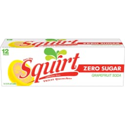 Squirt Zero Sugar Grapefruit Soda Pop, 12 fl oz, 12 Pack Cans - Thumbnail 7