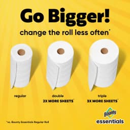 Bounty Essentials Paper Towels Select-A-Size, 2 Triple Rolls, White, 162 Sheets Per Roll - Thumbnail 8