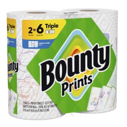 Bounty Paper Towels Select-A-Size Print, 2 Triple Rolls, 123 Sheets per Roll - Thumbnail 15