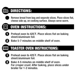 Great Value Five Cheese Texas Toast, 13.5 oz, 8 Count (Frozen) - Thumbnail 6