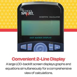 School Smart Scientific Digit Calculator, 5-1/8 x 3 x 1/4 Inches, CS-209, Black - Thumbnail 8