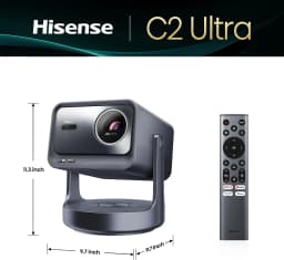 Restored Hisense C2 Ultra, Triple Laser Smart Portable Projector, 4K UHD, 3,000 Lumens, 65” – 300”, Dolby Vision - Thumbnail 15