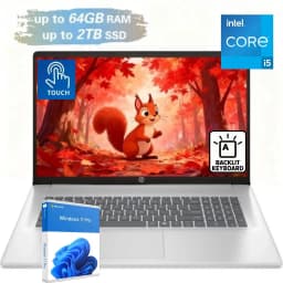 HP Portable Laptop, 17.3" HD+ Touchscreen, Intel Core i5-1335U, 32GB RAM, 1TB SSD,Backlit KB, Webcam, HDMI, Wi-Fi 6 - Thumbnail 1