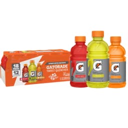 Gatorade Sports Drinks, Lemon Lime/Orange/Fruit Punch Variety Pack, 12 fl oz, 18 Count Bottles - Thumbnail 1