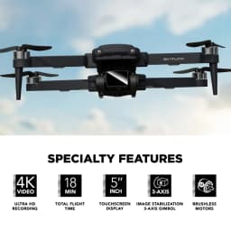 Vivitar SkyFlow GPS Foldable 4K UHD Aerial Drone for Adults with Live Video Feed & 5" Touchscreen Remote - Thumbnail 3