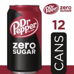 Dr Pepper Zero Sugar Soda Pop, 12 fl oz, 12 Pack Cans - Thumbnail 5