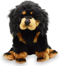 Realistic Tibetan Mastiff Dog Stuffed Animal Plush Toy, Lifelike Dog Plushies, Simulation Animal Doll - Thumbnail 3