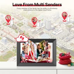 Frameo WiFi Digital Picture Frame, TEMASH 10.1" Digital Photo Frame 32G Memory with 1280*800 IPS Touchscreen, Auto Rotate, Gift for a Loved One! - Thumbnail 4