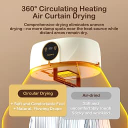 Paddsun Portable Clothes Dryer,Mini Laundry Dryers with Adjustable Timer & Remote Control Small Compact Foldable Electric Drying Machine with Dry Bag - Thumbnail 3