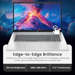 HP 17 Touchscreen AI Laptop, Intel 12-Core Ultra7 255U, 17.3" HD+ Anti-Glare, Fingerprint, 64GB DDR5 RAM, 1TB SSD - Thumbnail 4