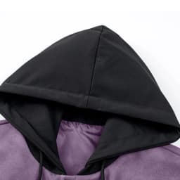 BiZtdJrK Men's Faux Leather Biker Jackets Casual Hooded Bomber Jacket Big and Tall Motorcycle Zip-Up Biker Coat with Hood Purple,XXL - Thumbnail 4
