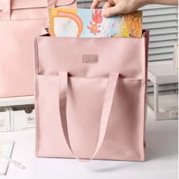 Vivcore File Folder Organizer Box Hanging File Tote Bag With Lids Collapsible Portable Filing Organizer Box With Handle Document Storage Bag - Thumbnail 2