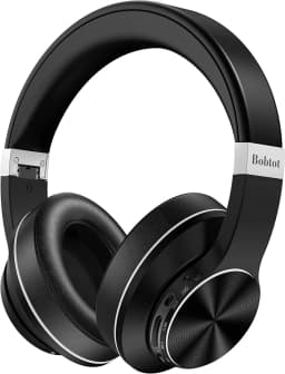Bobtot Bluetooth Headphones Over Ear Wireless Active Noise Cancelling Headphone 30H Playtime Hi-Fi Stereo Bass 5 EQ Modes Foldable Headsets - Thumbnail 1