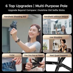 2025 New 4 in 1 Multifunctional Magnetic Selfie Stick, Universal 360째 Rotation Phone Tripod with Remote Control, Portable Extendable Mag Tripod - Thumbnail 9