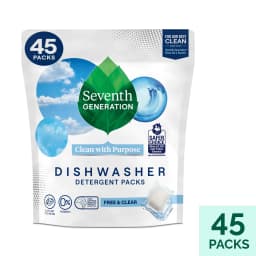 Seventh Generation Clean with Purpose Free and Clear Dishwasher Detergent Pods, 28.5 oz, 45 Count - Thumbnail 1
