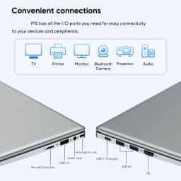 15.6" 1080p Laptop, Intel Pentium Gold 6500Y up to 3.4GHz 16GB RAM 256GB SSD, Slim Portable for Everyday Use, Home - Thumbnail 5