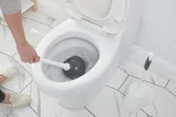 Clorox Toilet Plunger and Bowl Brush Combo Set with Caddy, White - Thumbnail 5