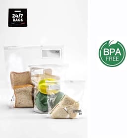 24/7 Bags - Slider Storage Bags, Quart Size with Expandable Bottom, 150 Count (6 Packs of 25) - Thumbnail 9
