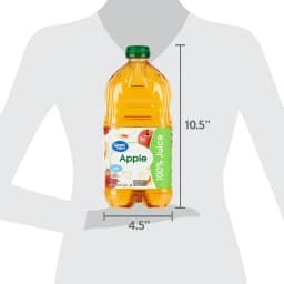 Great Value No Added Sweeteners 100% Apple Juice, 64 fl oz - Thumbnail 6