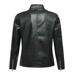Tqyyweavej Faux Leather Jackets for Men Motorcycle Zip Up Stand Up Collar Jacket Outwear Loose Fit Vintage Biker Coat with Pockets, Gifts for Men - Thumbnail 3